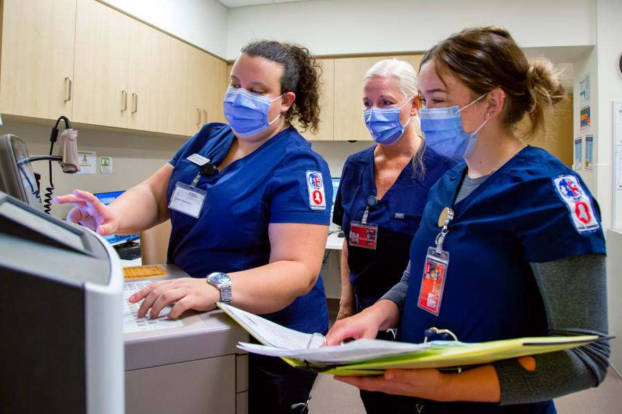 Brock University students work at Niagara Health's St. Catharines hospital