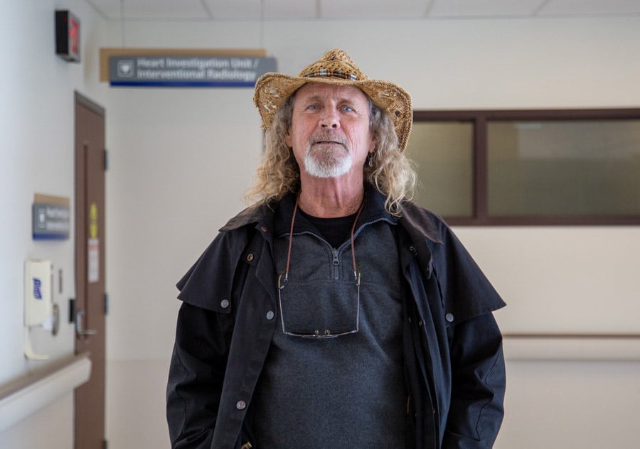 Perry Wintle, Niagara Health's first shockwave procedure patient.