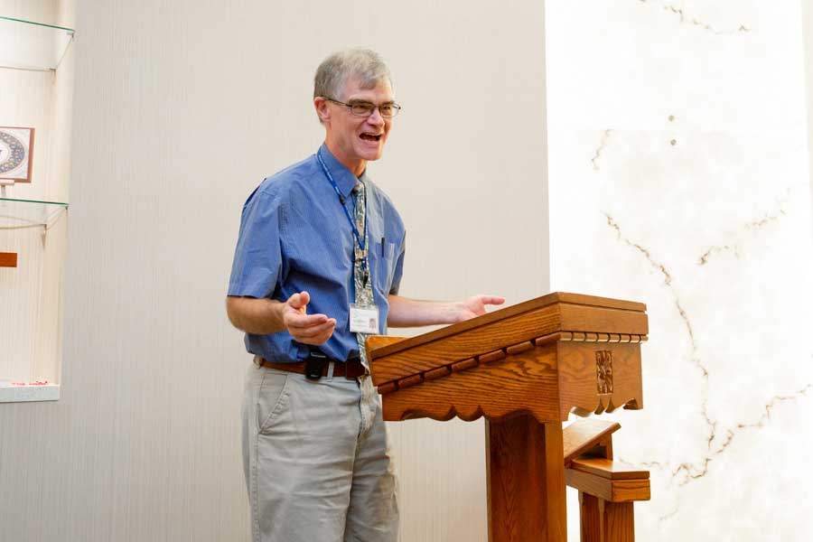 Rev. Bob Bond at work at Niagara Health