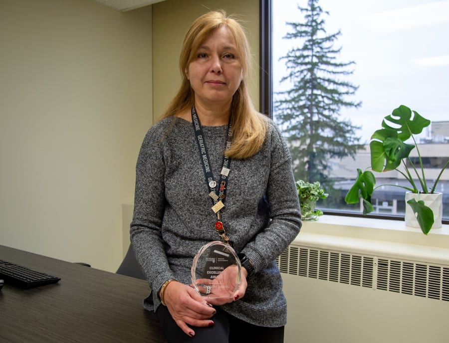 Christine Lam-Au with her Clinical Excellence Award