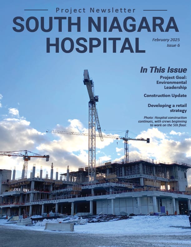 South Niagara Hospital newsletter cover- February 2025