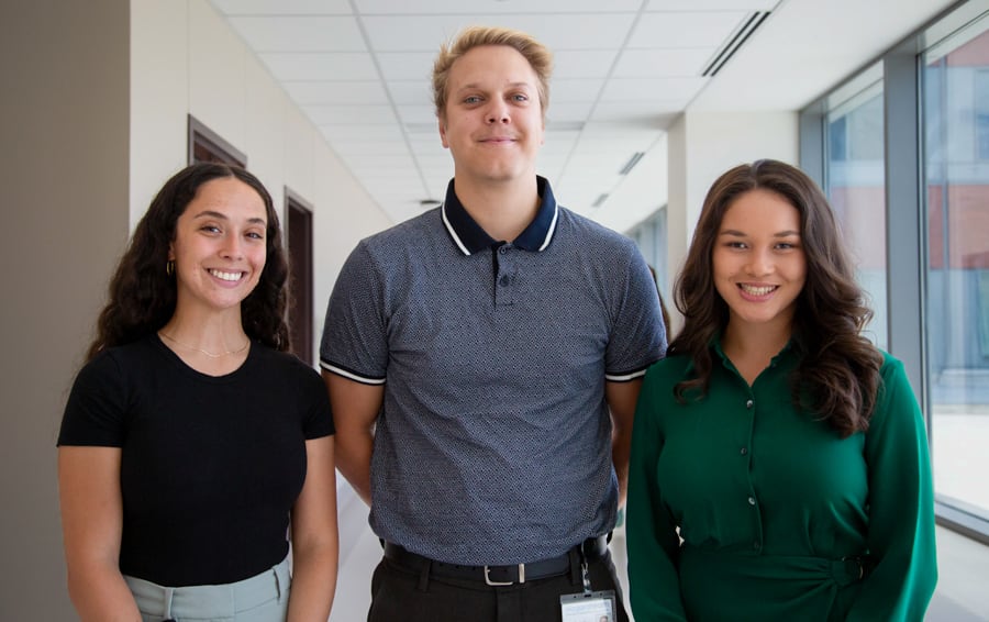 Alessandra Giglia, Zachary Raczywolski and Milaina Wong are the NHKI research scholarship recipients